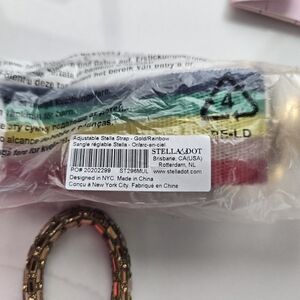 Stella & Dot Adjustable Strap in Gold and Rainbow